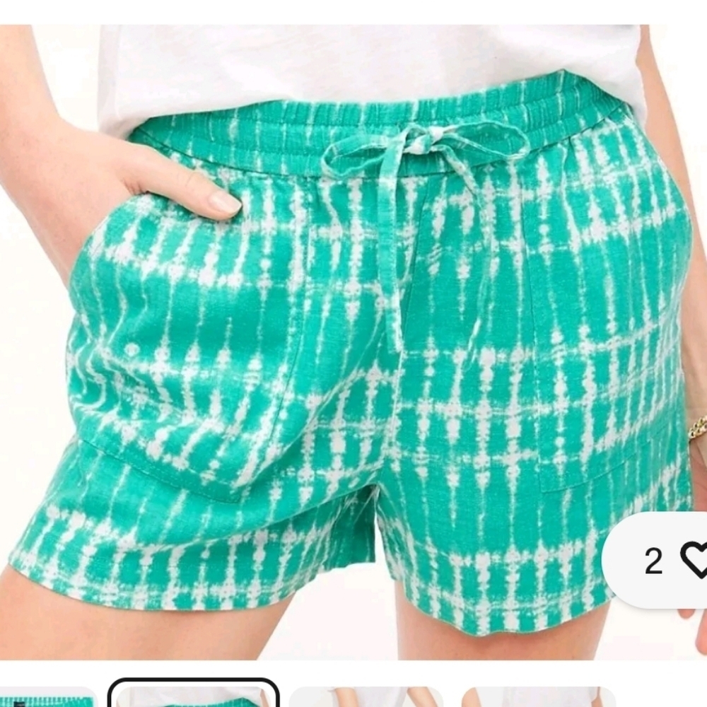 J. Crew Teal Tie-Dye Women's Shorts Size M